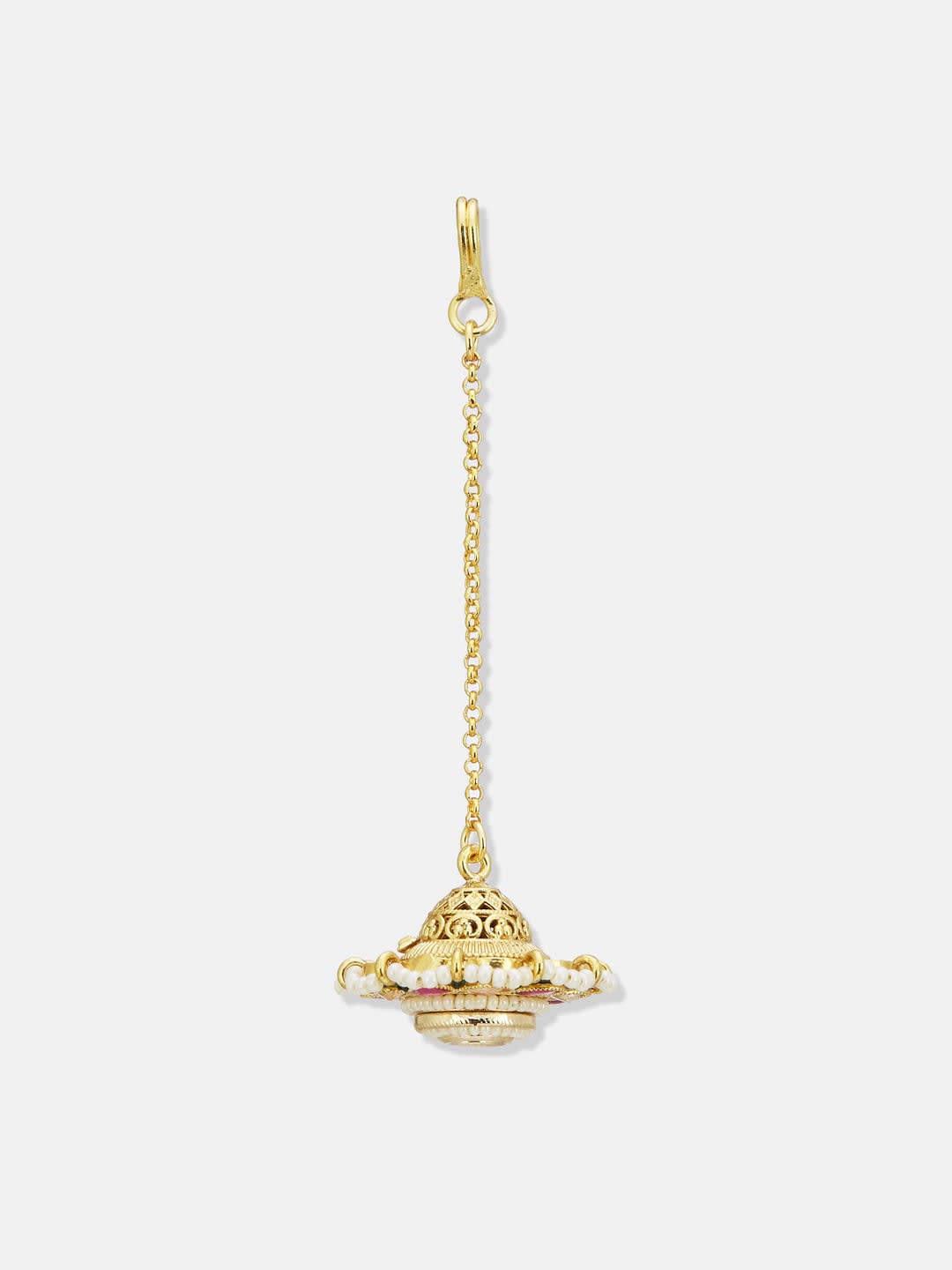 ATIBELLE Gold-Plated Kundan Studded Maang Tikka Head Jewellery
