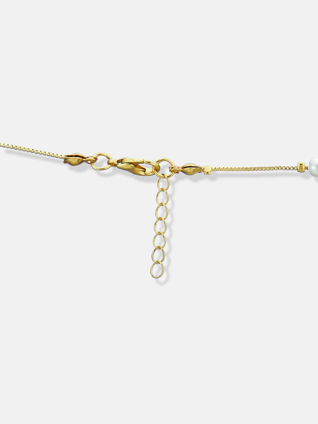 ATIBELLE Gold-Plated Stone Studded & Beaded Jewellery Set
