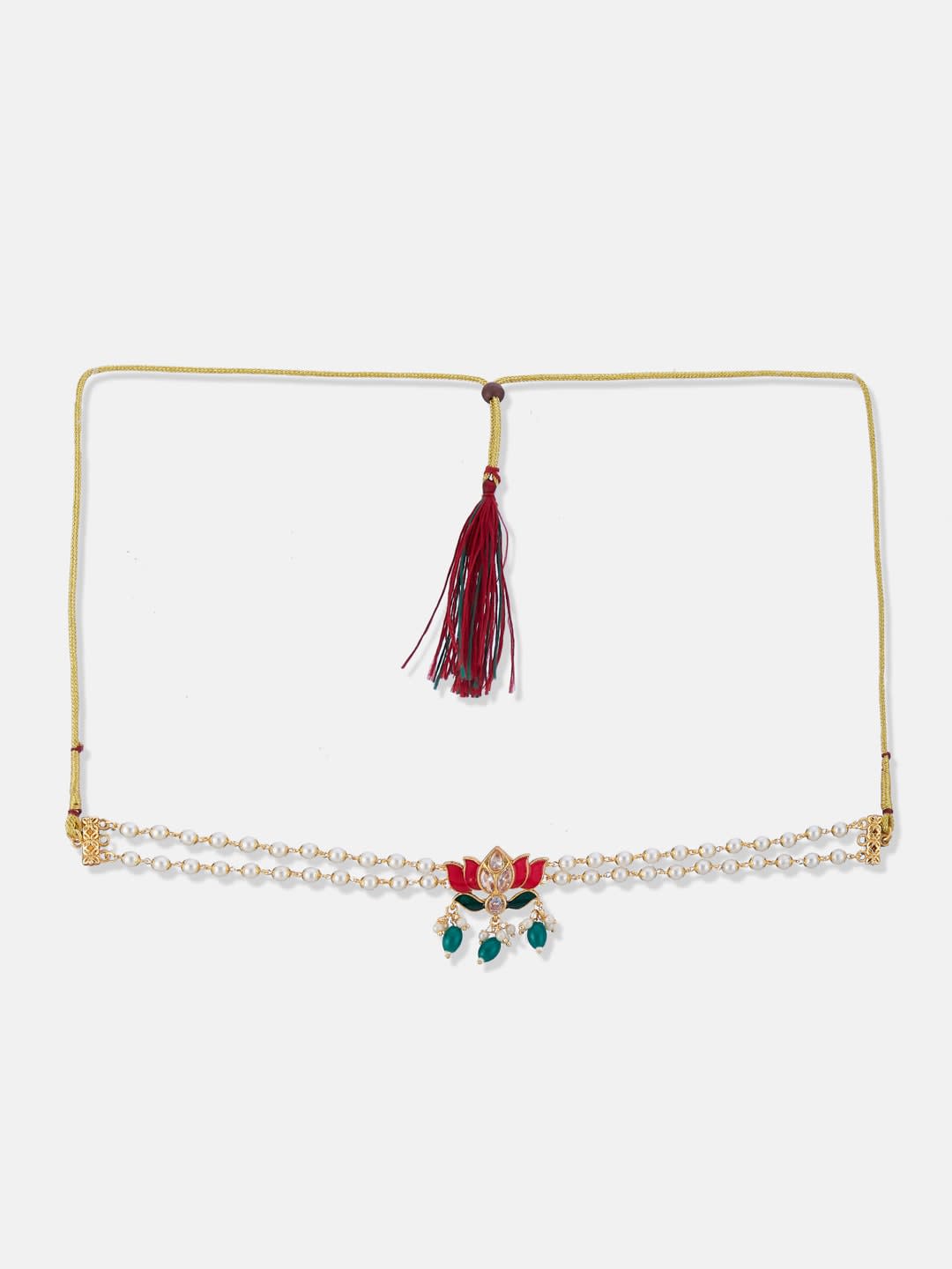 ATIBELLE Gold-Plated Kundan Stone Studded Jewellery Set