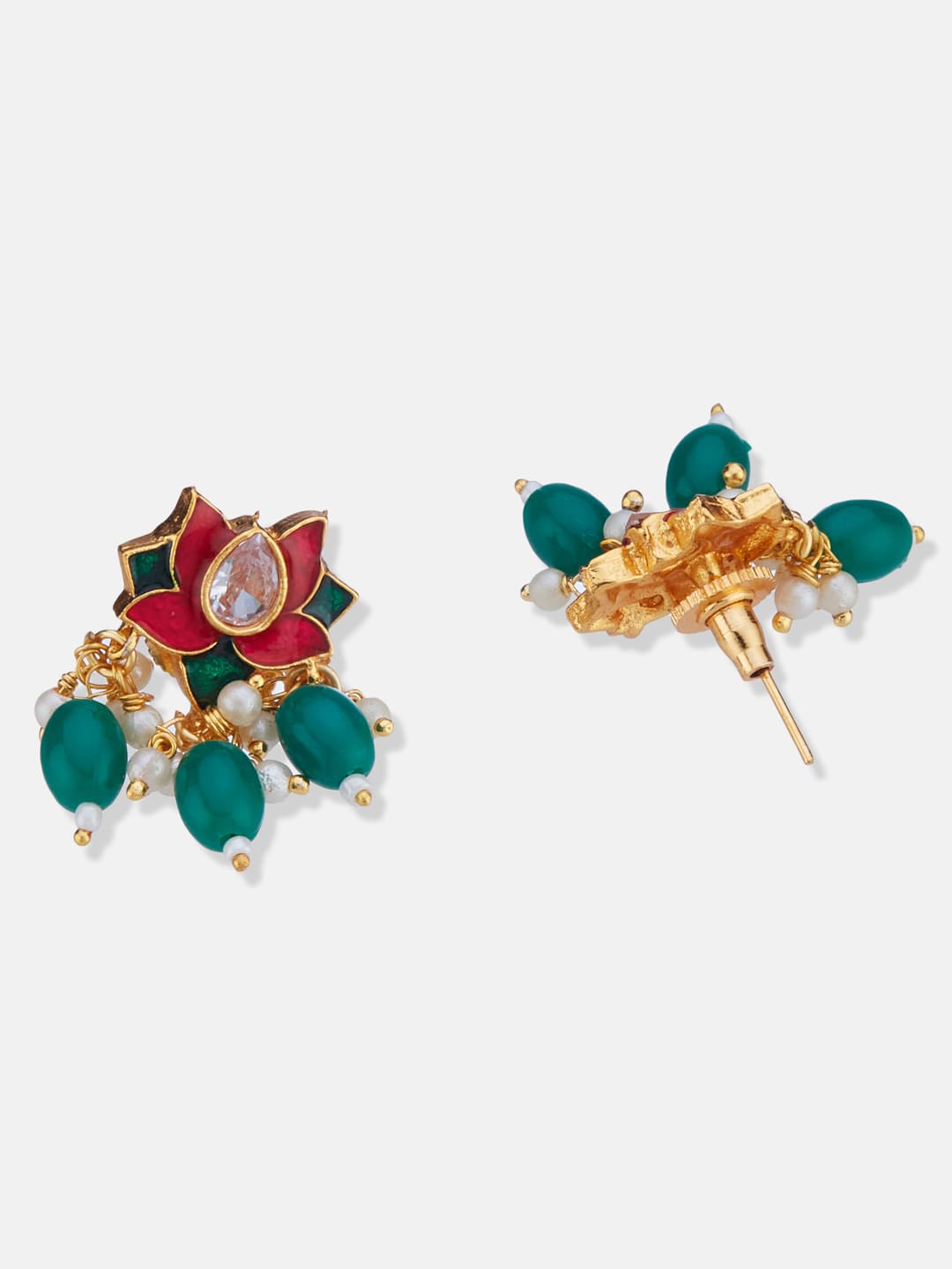 ATIBELLE Gold-Plated Kundan Stone Studded Jewellery Set