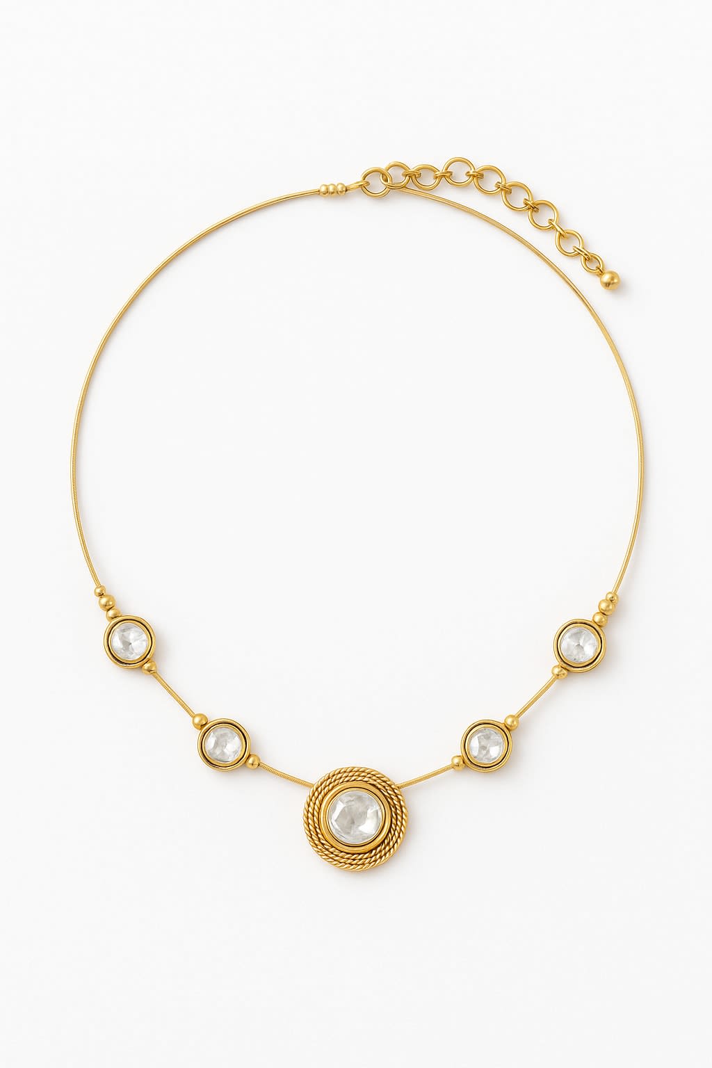 ATIBELLE Gold-Plated Kundan Studded Necklace
