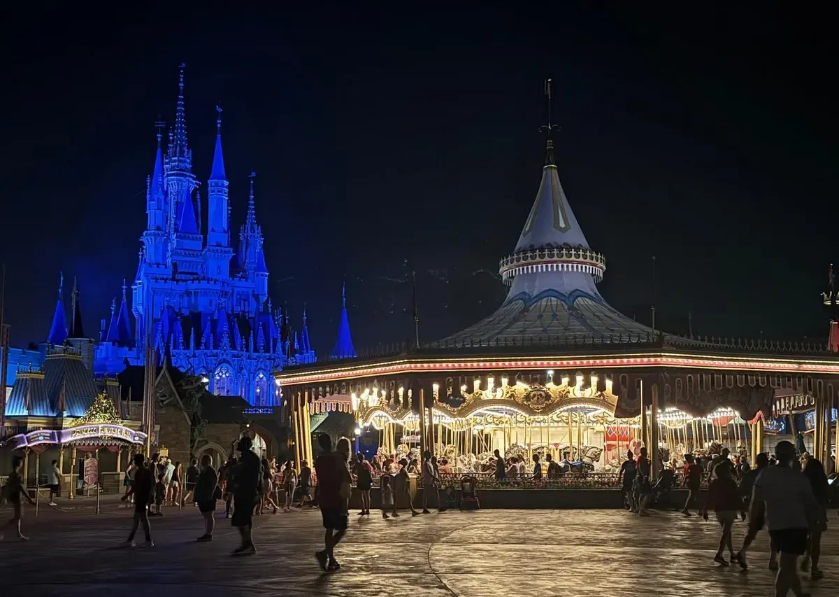 Magic Kingdom Cinderella Castle Carousel night.webp