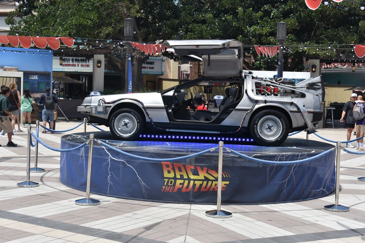 Universal Studios Hollywood back to the future delorean.webp