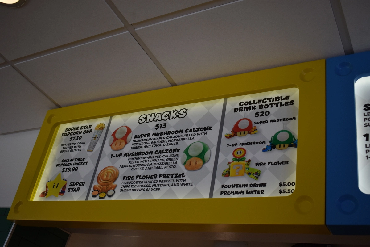 Super Nintendo World menu items.webp