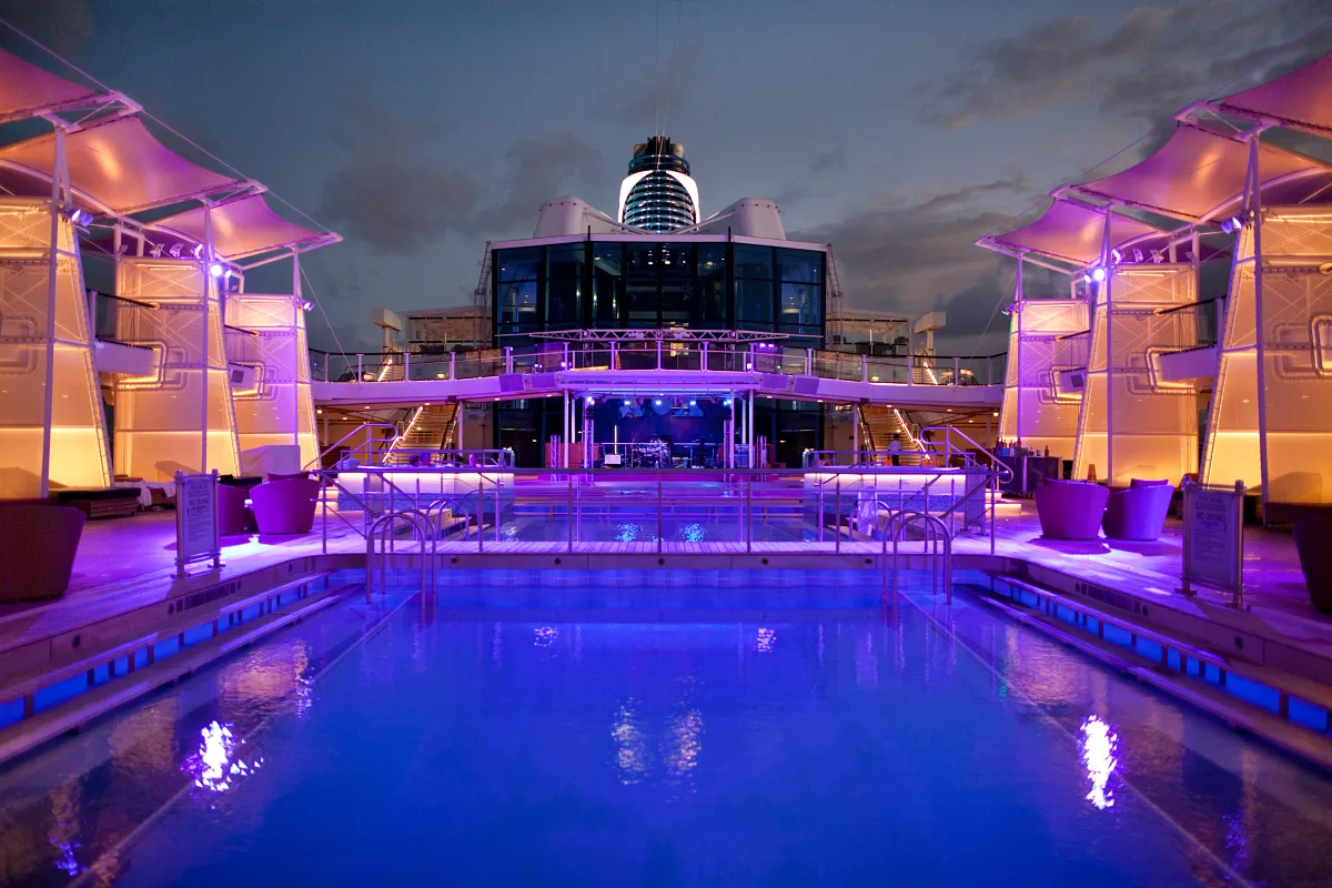 Celebrity Cruises night party pool.webp
