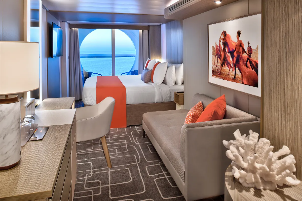 Celebrity Cruises ocean view deluxe stateroom.webp