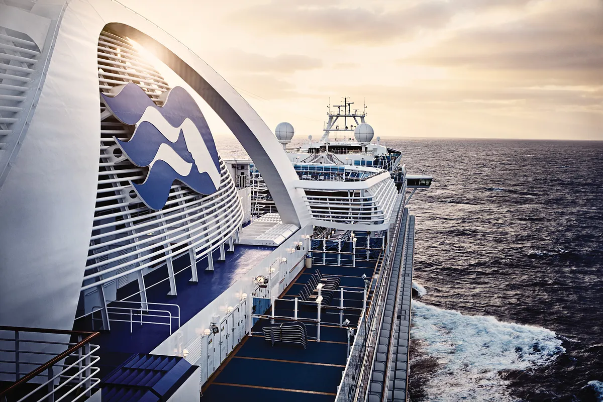 Princess Cruises ship deck sunset.webp