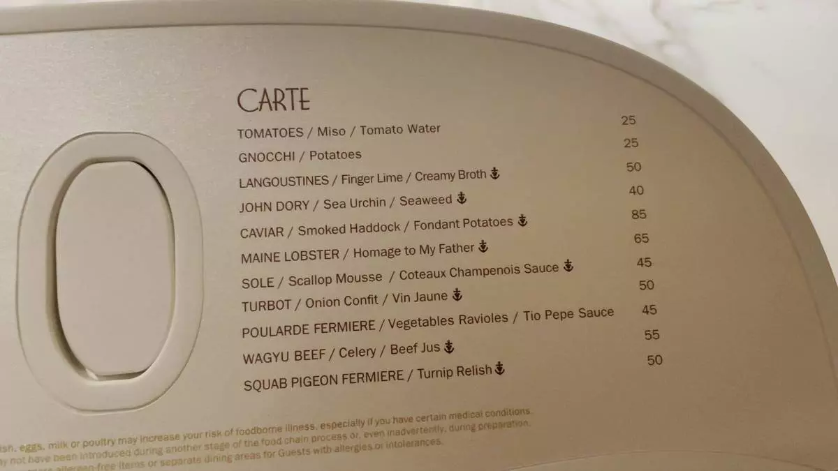 Disney Wish Enchante carte menu.webp