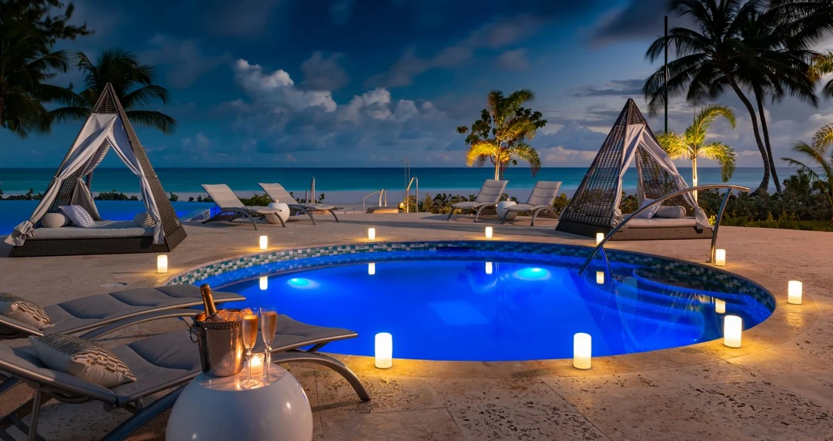 Sandals Royal Barbados night pool.webp