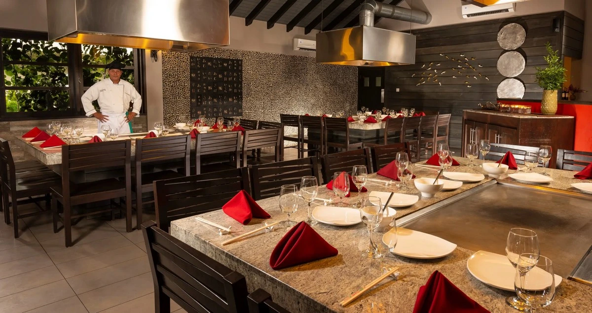 Sandals Halcyon Beach Kimonos restaurant.webp