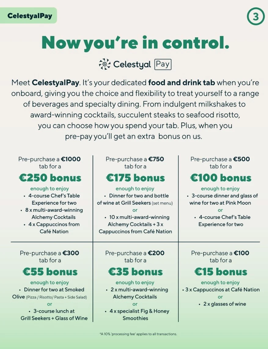Celestyal Cruises Celestyal Pay drink tab.webp