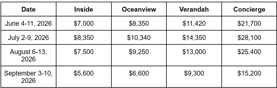 Disney Magic Alaska prices.webp