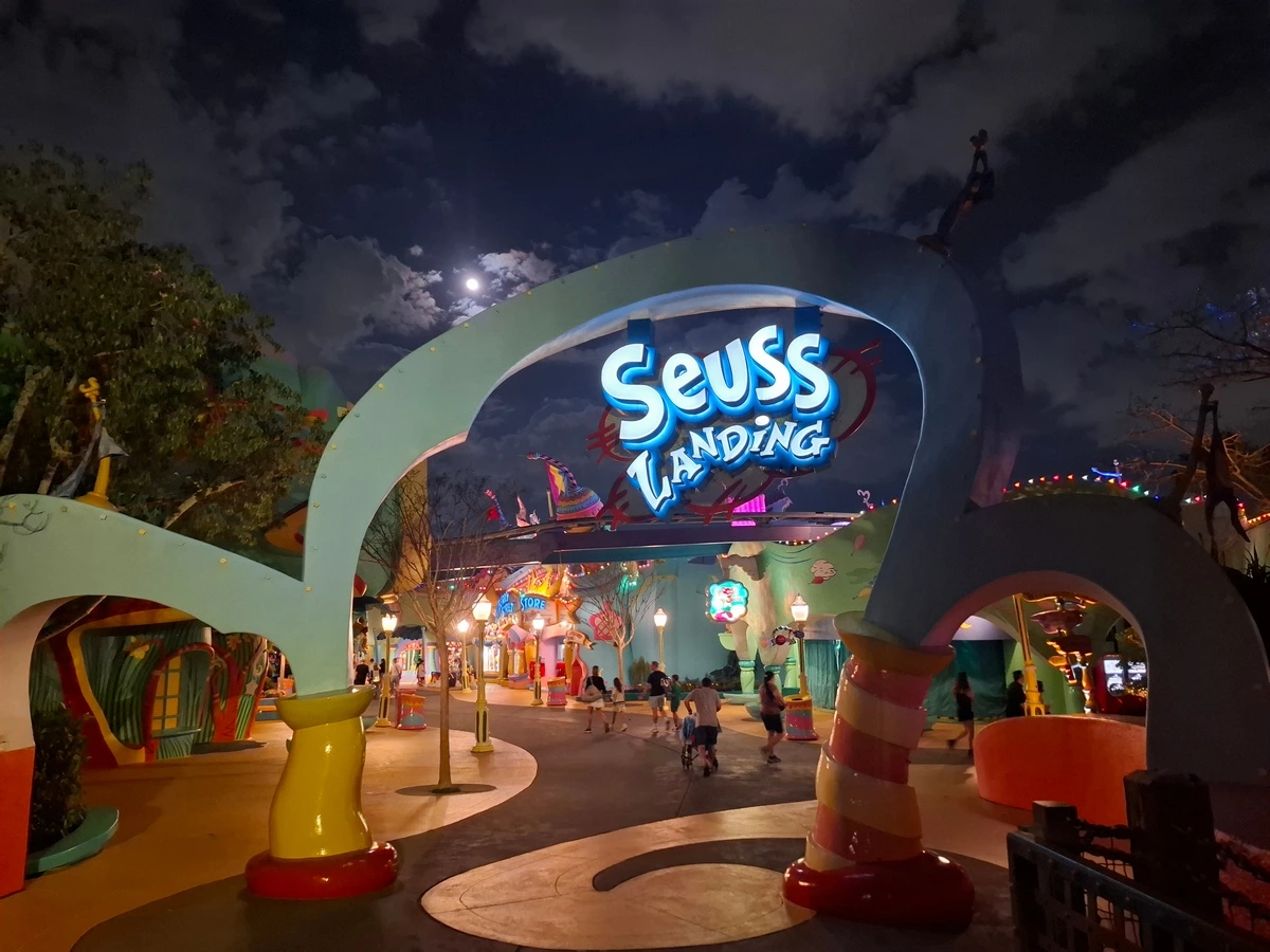 Islands of Adventure Seuss Landing night.webp