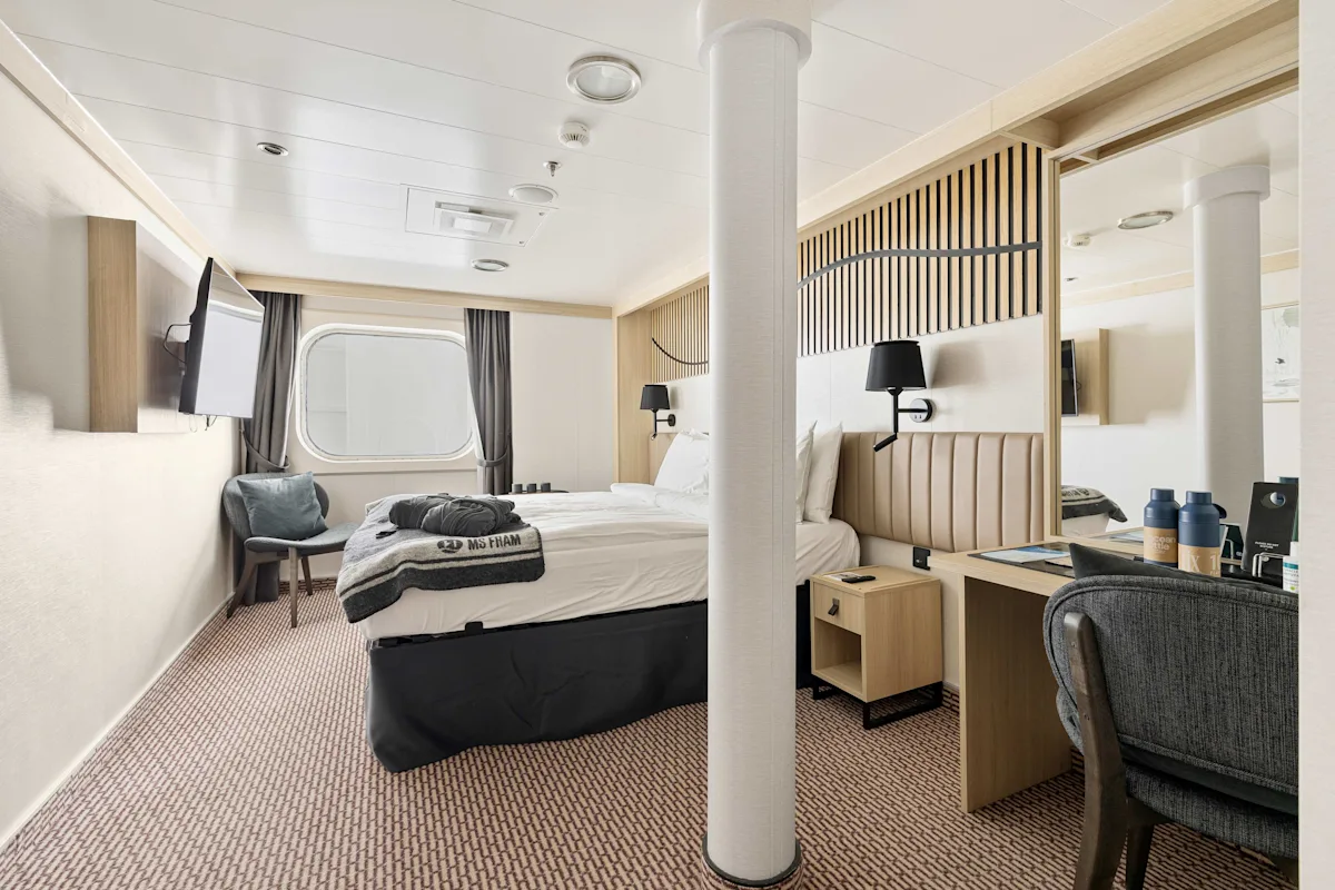 HX Hurtigruten Expeditions Outside Cabin.webp