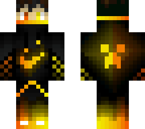 V2 Orange Gamer With Glowing Creeper