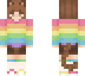 rainbow cat person