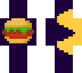 PAC-Man eating a hamburger