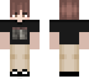 boy with brown hair black shirt