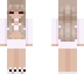 . blonde in white outfit