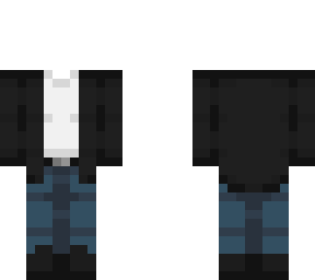 OB - Dark Gray Coat w/ Tshirt & Blue Jeans