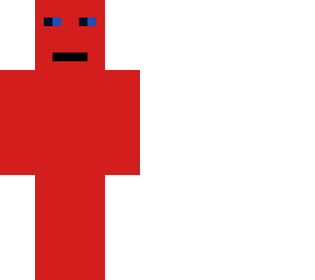 One side is red.
