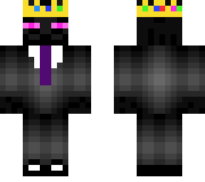 enderman in suit with crown