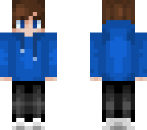 Casual Blue Hooded Hoodie
