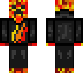 prestonplayz skin lava creeper with fire...