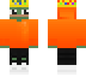 King Pepe In An Orange Hoodie