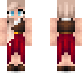Medieval Girl in Leather Top & Berry...