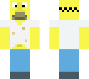 Homer Simpson with 2 doughnuts