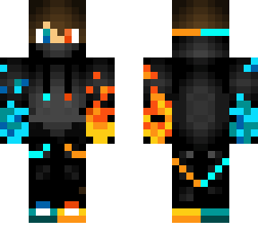 minecraft blue/red fire gamer