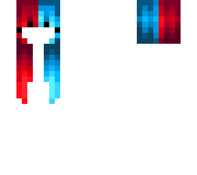 Female HB - 3D Red & Blue Straight Split