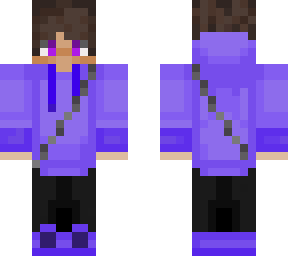 Purple Hoodie Boy with chain