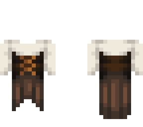 OB - Dress & Corset w/ Brown Blouse