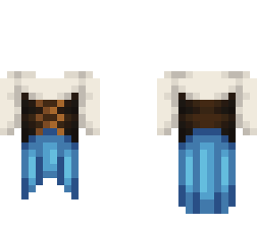OB - Dress & Corset w/ Blue Blouse