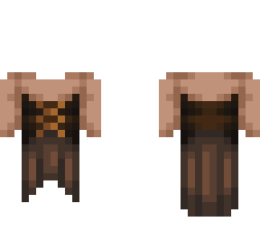 OB - Dress & Corset w/ Double Brown Blouse