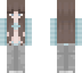 Blue Brunette Girl
