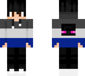 Blue White And Black Hoodie Gamer Boy