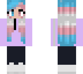 trans haired woman