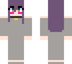 cute purple haired girl skin