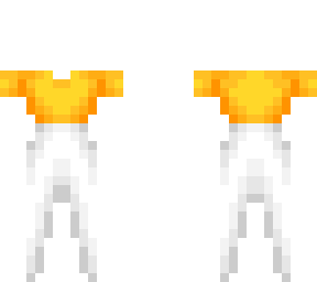 OB - Yellow Tshirt w/ White Long Skirt