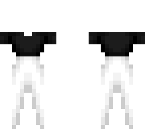 OB - Black Tshirt w/ Long White Skirt