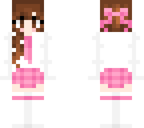 Brunette w/ Pink School Uniform (Blus...