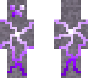 Grey Creeper With Purple Glowing Crac...