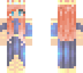 Princess pink hair purple blue