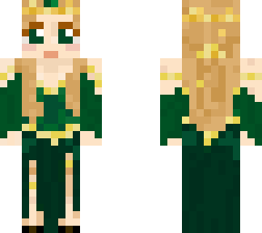 green and gold dress by KES