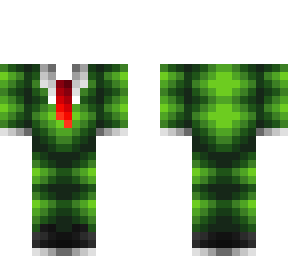 OB - Creeper Green Suit & Red Tie