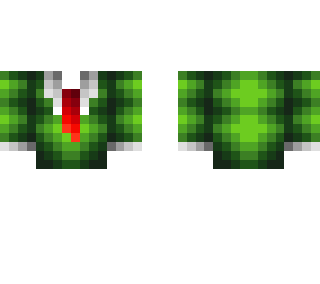 OB - Creeper Green Suit Top & Red Tie