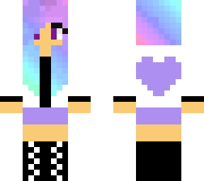 girl with pastel hair cute